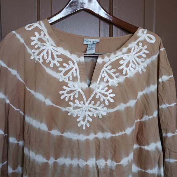 Catherines 100% Cotton Women's size 2X Tunic Blouse - Picture 2 of 9